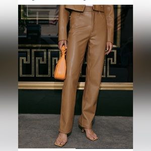 Abercrombie & Fitch new with tags vegan leather brown pants